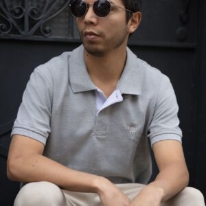 Camiseta Polo Gris